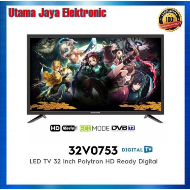 Polytron PLD-32V0753 LED TV 32 Inch DIGITAL TV