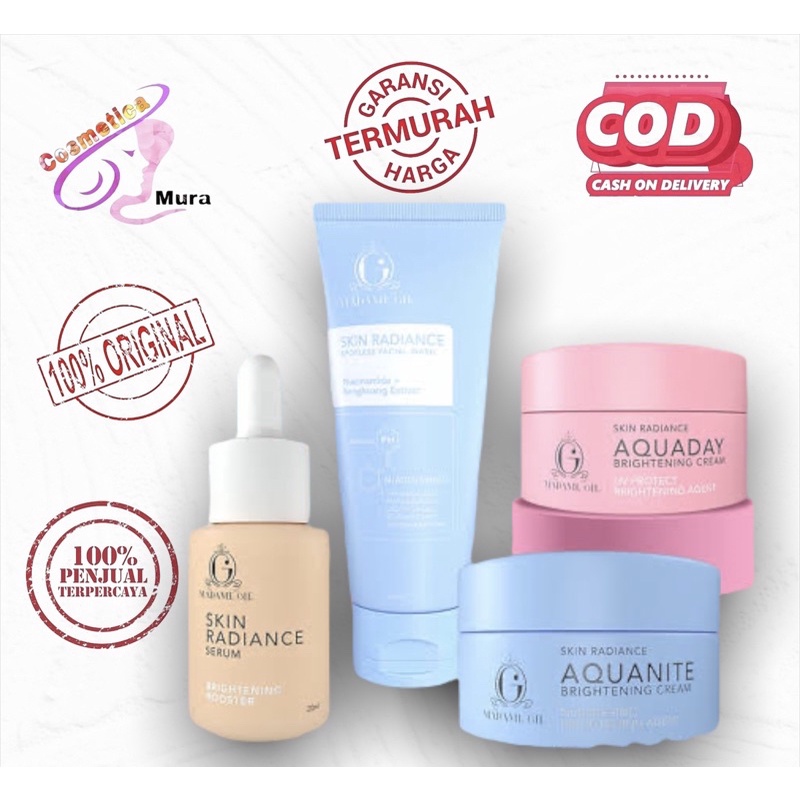 madame gie skin radiance series || radiance aquaday cream || radiance aquanite brightening cream || skin barrier serum