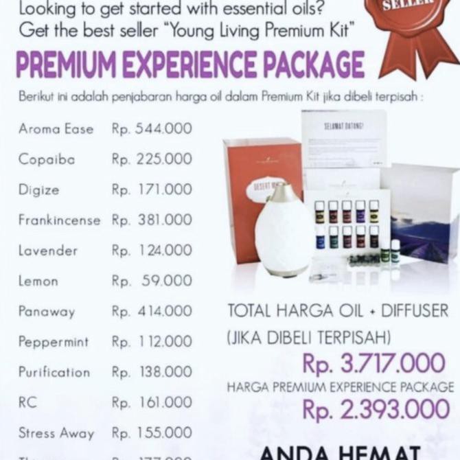Paket Premium Starter Kit Yl Young Living With Desert Mist Diffuser Triabdi25