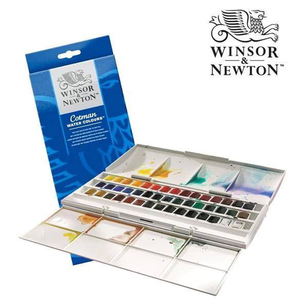 

BEST SELLER! WINSOR & NEWTON COTMAN WATERCOLOURS STUDIO SET - 45 HALF PANS ALAT LUKIS TERLARIS DAN MURAH AL2