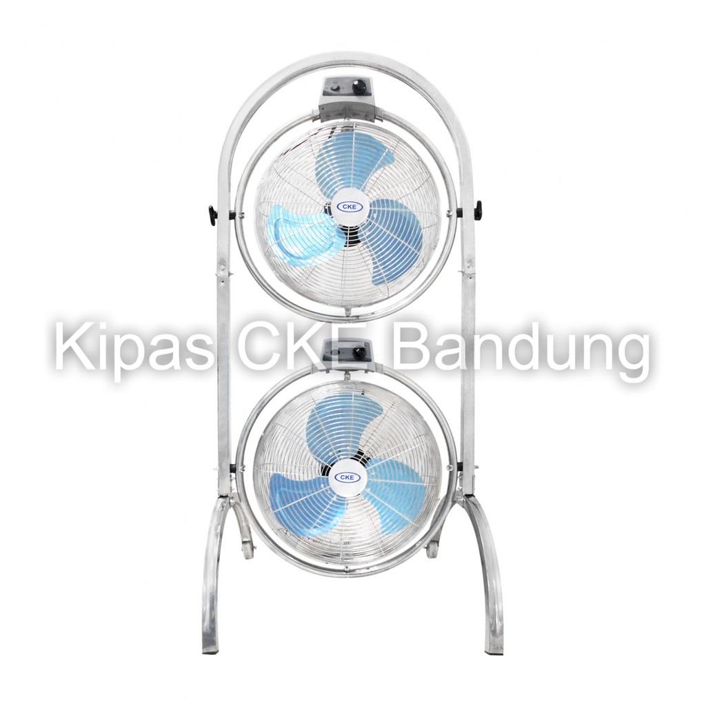 Twin Powerfull Fan CKE 20 Inch TWRPF-50C-HY Kipas Angin Tornado Lantai Rumah Gudang Pabrik Kantor
