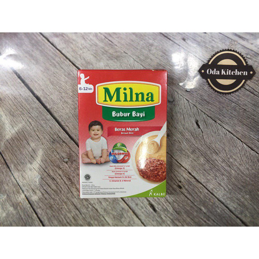 MILNA BUBUR BAYI 6+ BERAS MERAH  BOX 120gr