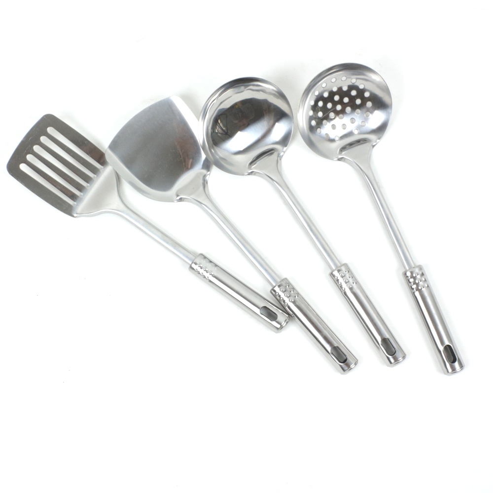 GSF Spatula Set isi 4 pcs - G-4404 / Sutil Spatula Stainless Stell TEBAL