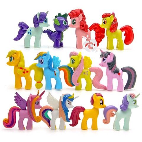  My  Little  Pony  large Figure Set 12 Mainan Kuda Poni 