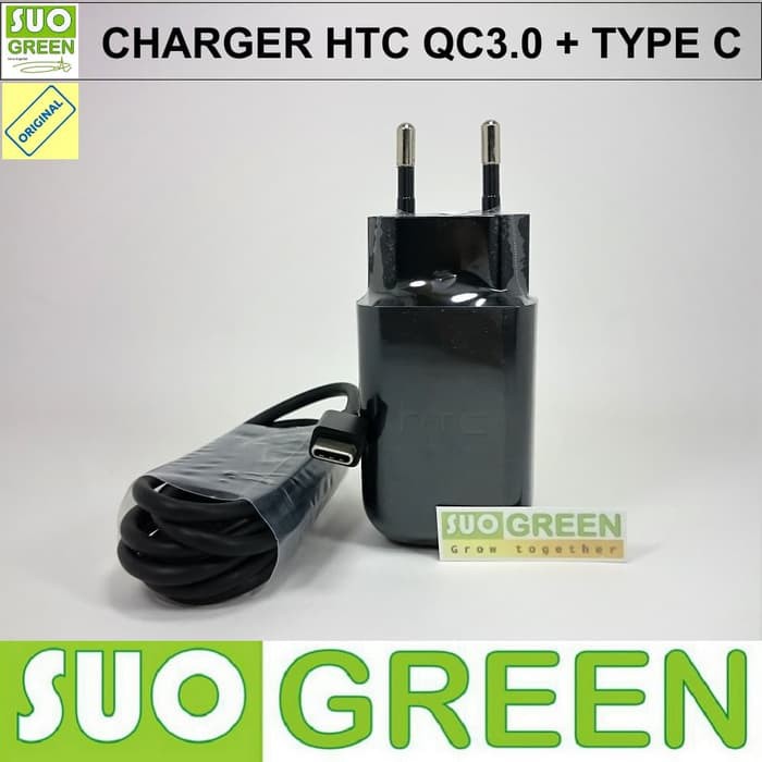 TERLARIS        [ORIGINAL] Fast Charger HTC 10 U11 U Play QC3.0 Kabel Tipe C Original         stok