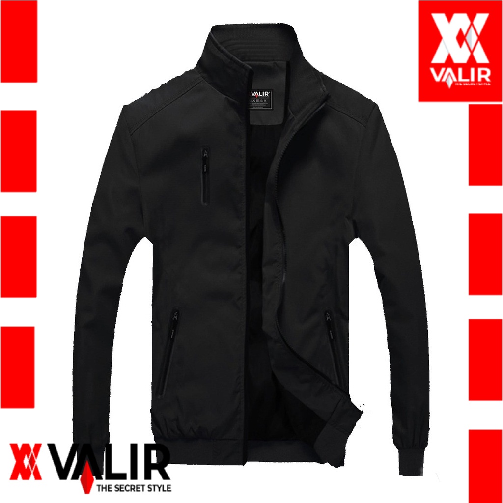 Mleet Brended Valir Jaket Pria Bomber Oxford Panjang