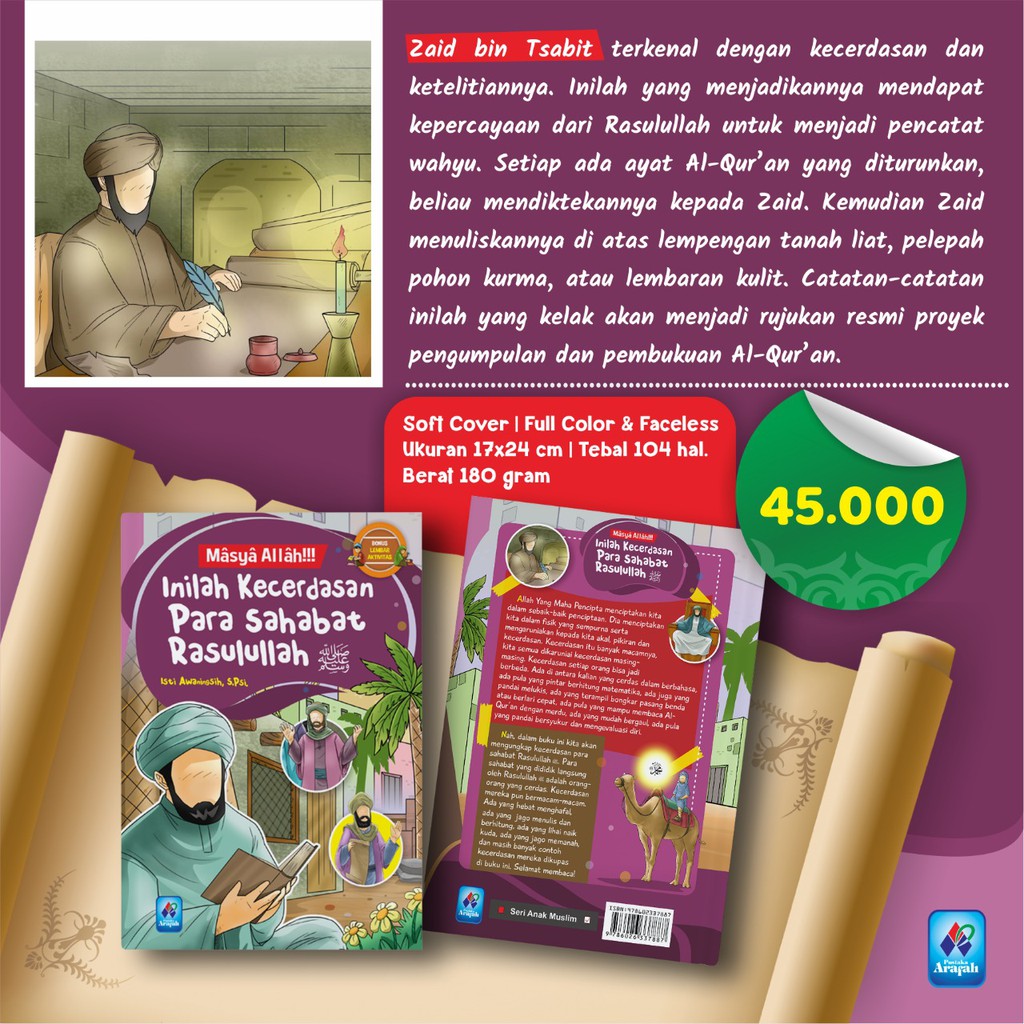 Buku Anak Masya Allah Inilah Kecerdasan Para Sahabat Rasulullah Soft Cover-7