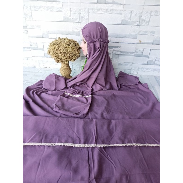 Mukena traveling  katun mikro polos