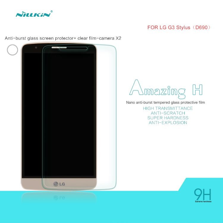 Nillkin Anti-Explosion H Tempered Glass Screen Protector LG G3 Stylus D690