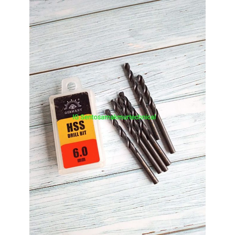 TJAP MATA 6 MM Mata Bor Besi HSS 6mm Tjapmata