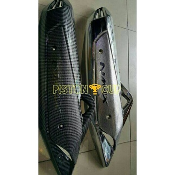 Cover Knalpot Aksesoris Sparepart Nmax Karbon Nemo / Tutup Knalpot Motor Nmax Nemo Carbon Original