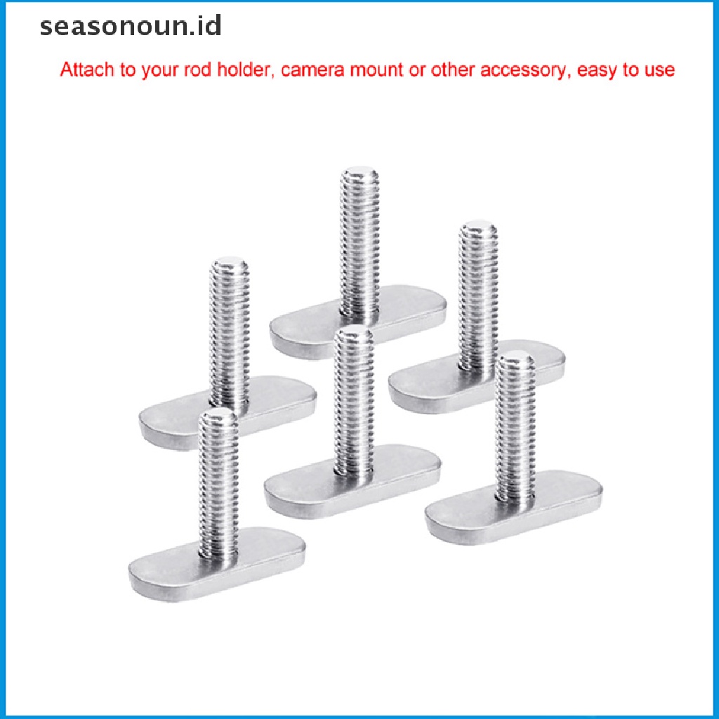 【seasonoun】 Threads Kayak Rail/Track M5/M6 Screws Nuts T Slot Bolt Replacement  Gear Bolt .