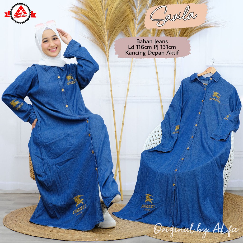 Jeans Dress Wanita Panjang | Dress Jeans Savila