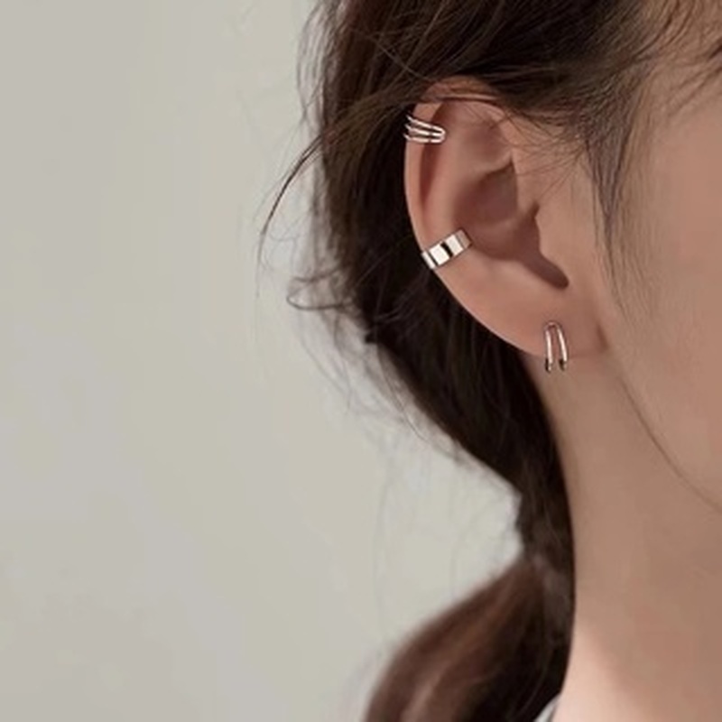 [Women Elegant Ear Clips] [Ladies Statement Earrings] [Korean INS Simple Style Wedding Party Ear Jewelry]