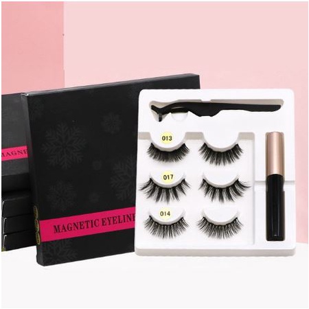 magnetic eyeliner eyelash set 3 pasang bulu mata palsu magnet waterproof glamnetic