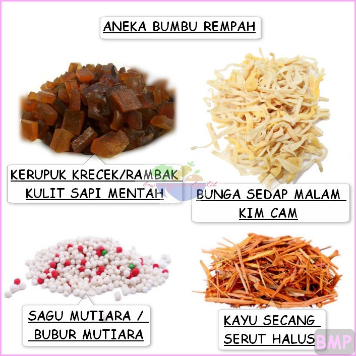 

KERUPUK KULIT SAPI MENTAH KAYU SECANG SAGU MUTIARA SEDAP MALAM KIM CAM