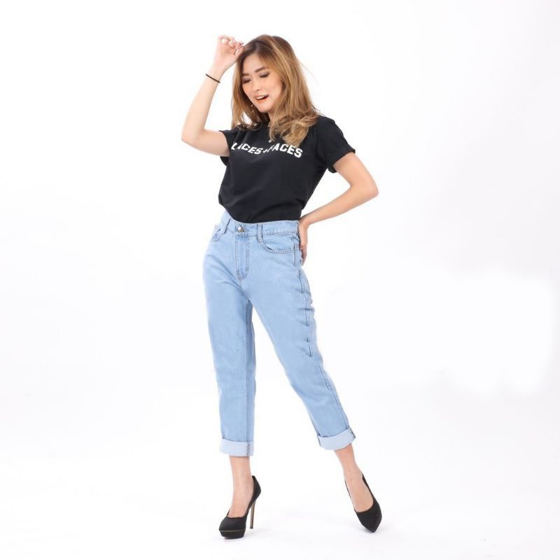 Boyfriend Jeans Celana Panjang Long Pants Outfit Remaja Kekinian Terlaris Terbaru