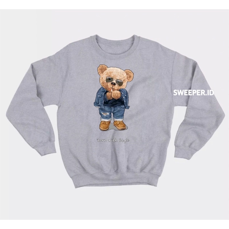 BORN WITH STYLE TEDDY BEAR 3D BAHAN FLEECE PRINTING