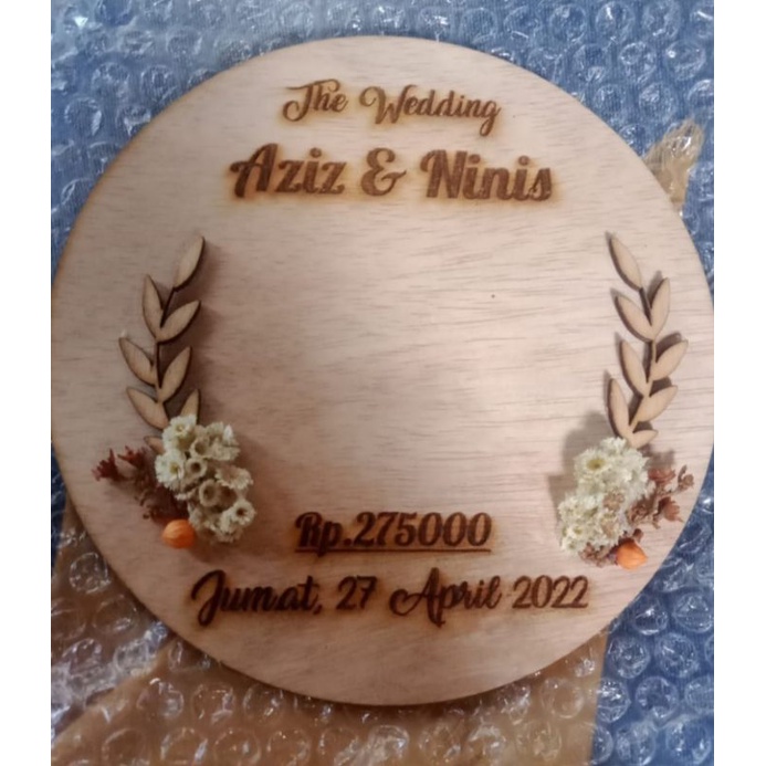 kayu nama hiasan box mahar | scrabbook | kayu grafir nama bulatan mahar hiasan kayu