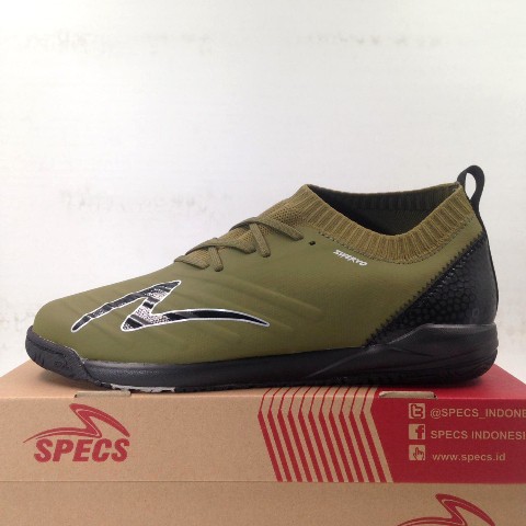 Sepatu Futsal Specs Swervo Galactica Elite IN Seargant Green Black Silver 401335 Original BNIB