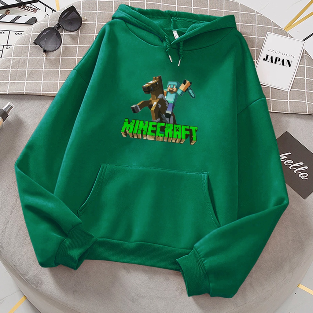 Sweater hoodie anak perempuan HORSE OF MINECRAFT baju anak cewek cowok