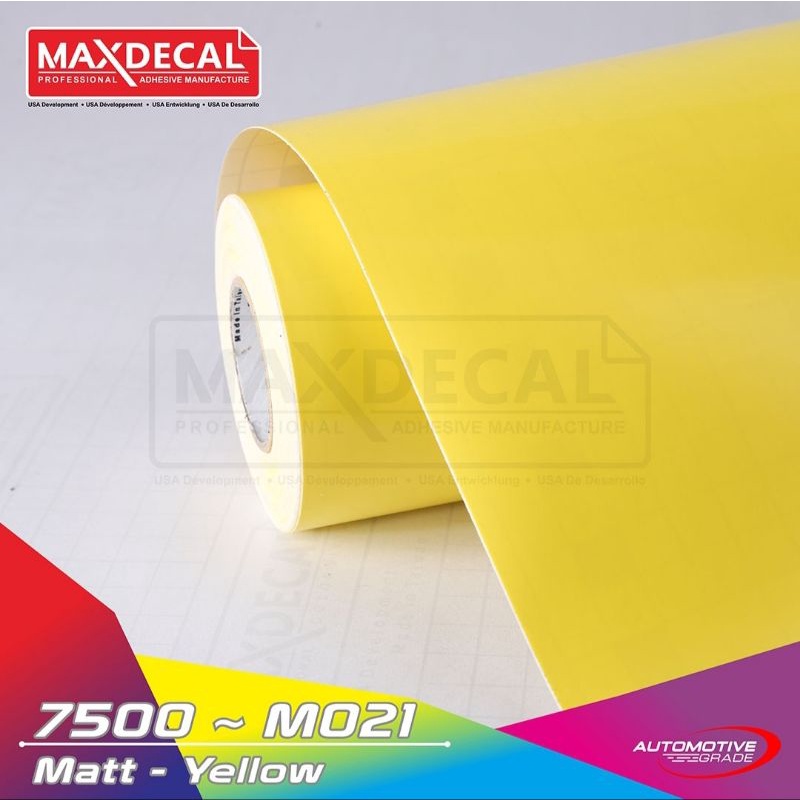 Sticker Stiker Skotlet Maxdecal Max Decal Matte Yellow 7500 M021 Kuning Doff