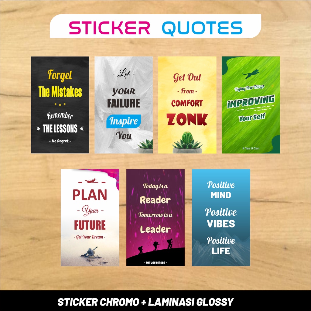 

STICKER QUOTE PENUH INSPIRASI DESAIN ELEGAN
