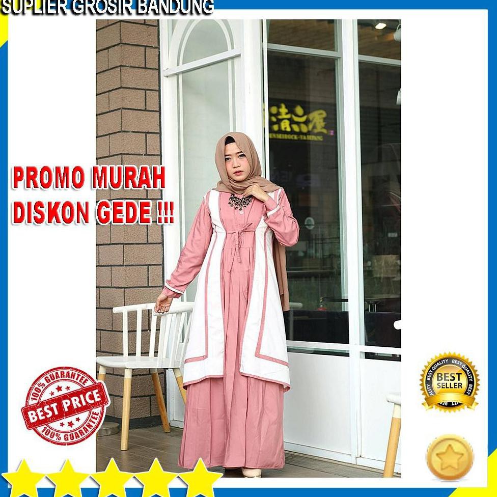 Murah Meriah Baju Atasan Gamis Wanita Muslimah Fashion Modern Remaja Kekinian Desain Trendy