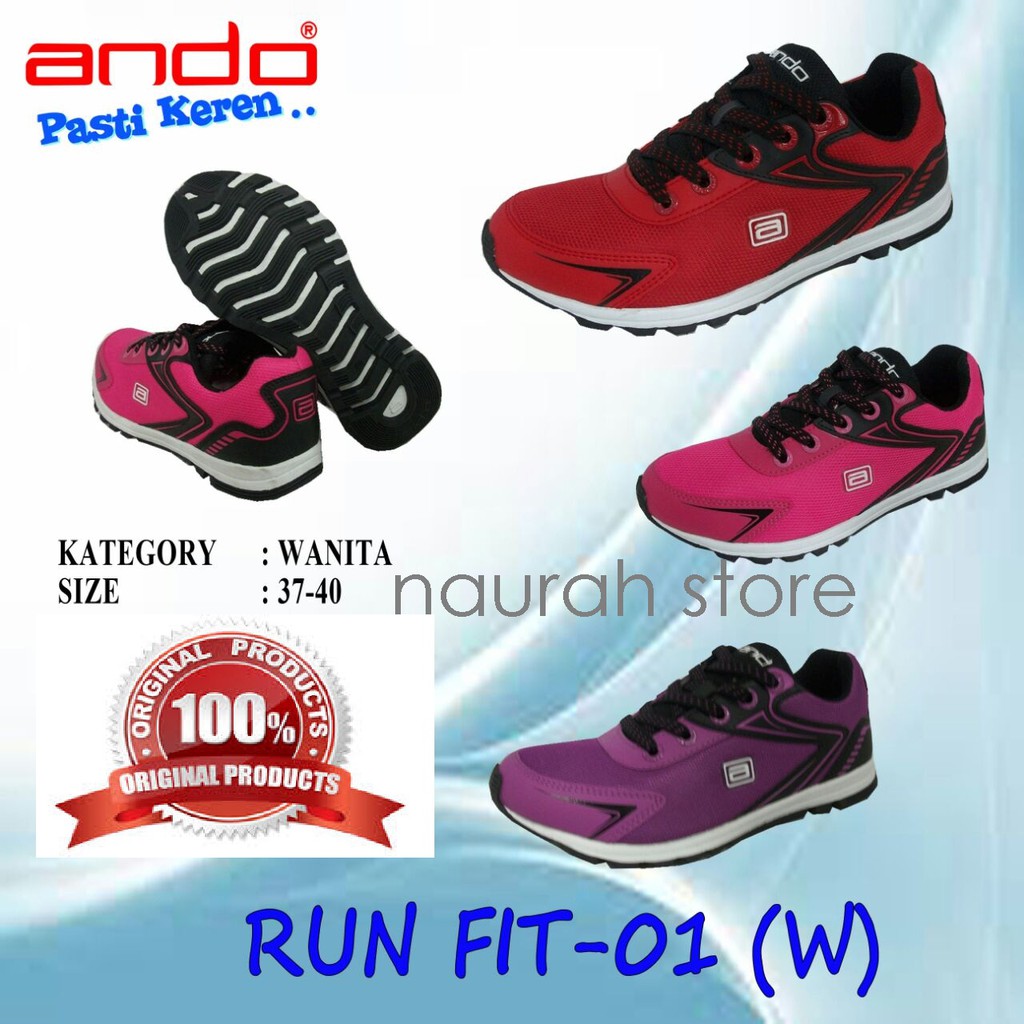 SEPATU ANDO RUN FIT 01 02 LACE ORIGINAL SNEAKERS SPORTY LIMITED EDITION