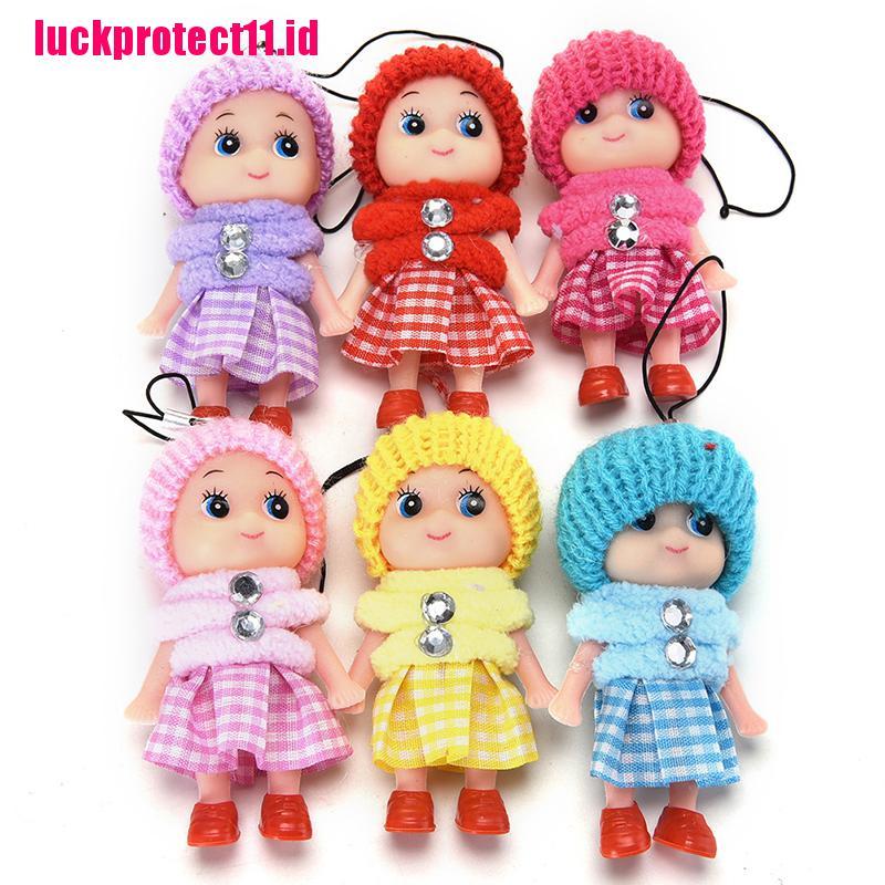 Lucktoy 6pcs Gantungan Kunci Boneka Binatang Lucu Bahan Plush Lembut