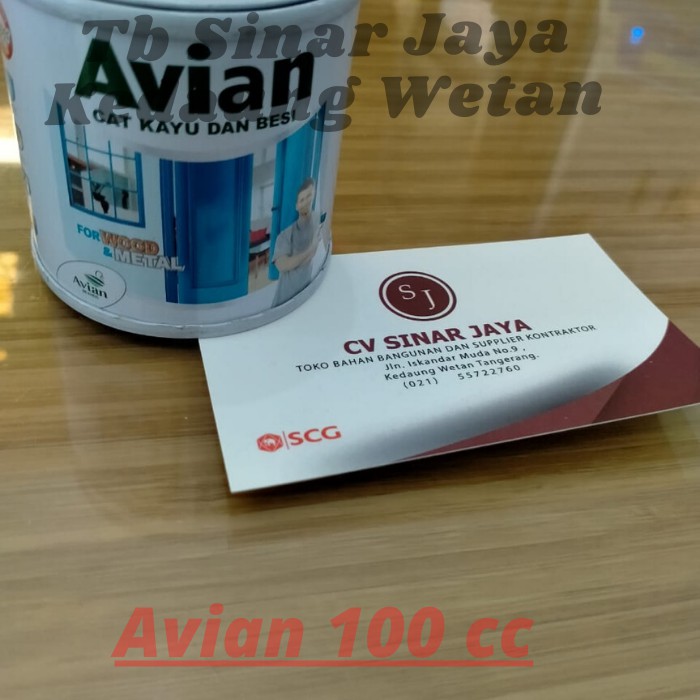Avian Cat Minyak Untuk Kayu dan Besi 100cc Ukuran Kaleng Avian Cat Minyak Untuk Kayu dan Besi 100cc Ukuran Kaleng