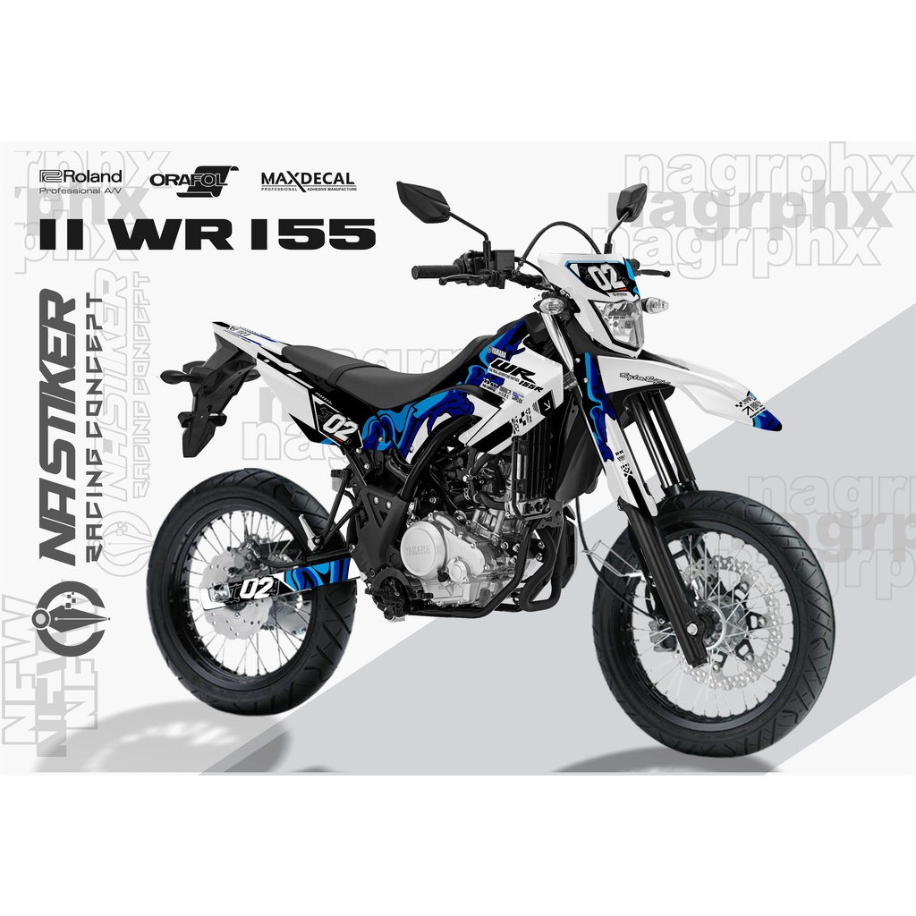 DECAL WR155 FULLBODY PUTIH - DECAL WR SIMPLE - DECAL WR155 ABSTRAK WR-11