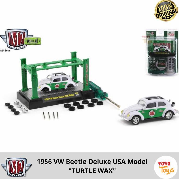 M2 Machines 1/64 1956 Vw Volkswagen Beetle Deluxe Turtle Wax Model Kit