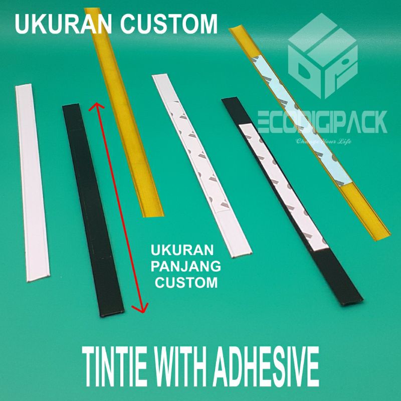tin tie / tintie plus perekat / with adhesive penutup kemasan kopi gusset pouch