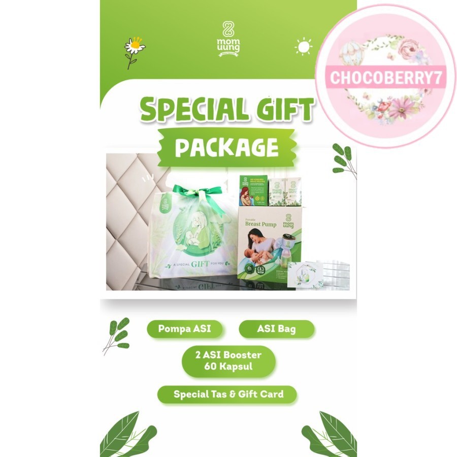 Mom Uung Special Gift Package - Paket Hadiah Tas Pompa Asi Booster Asi Kantong Asi MomUung Tangerang Chocoberry7