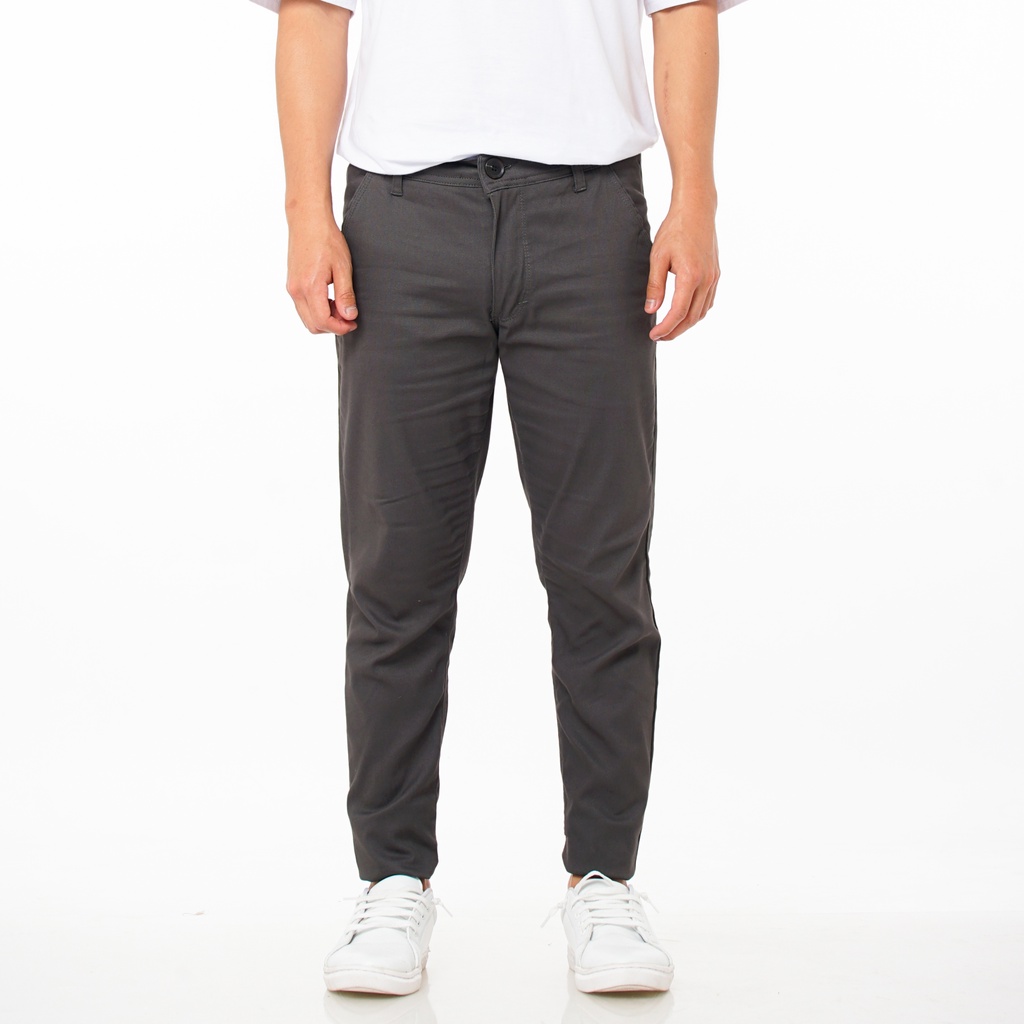 SANVANINA Celana Panjang Chino Abu-Abu | Long Chino Dark Grey Pants H-057