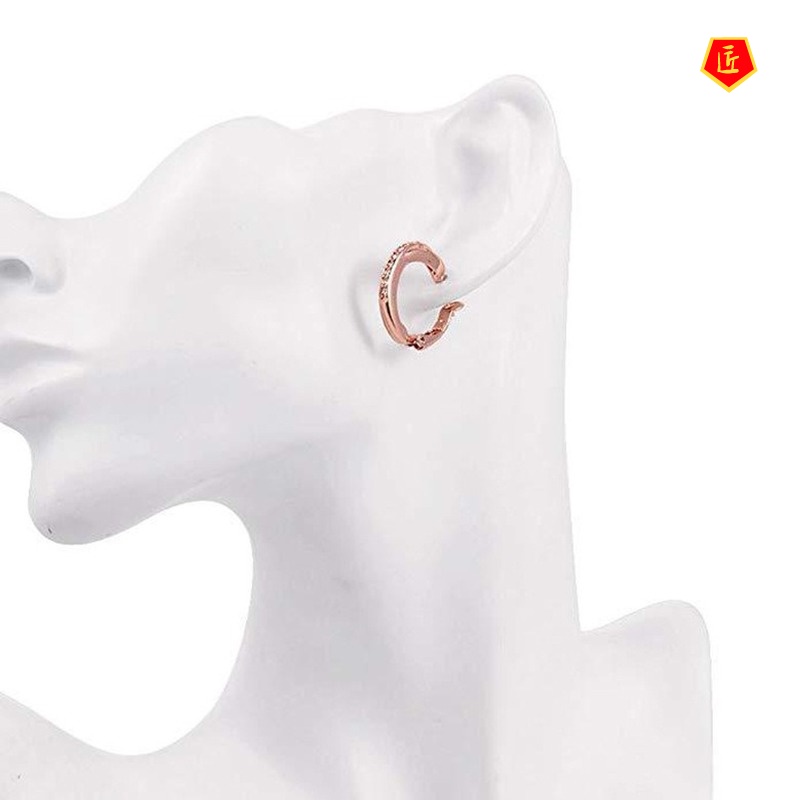 [Ready Stock]Simple Fashion 14K Rose Gold Ear Clip