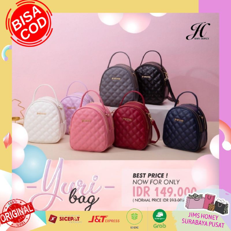 Jims Honey Surabaya - YURI BAG JIMS HONEY - Sling Bag Wanita - Ransel Korea Wanita - Tas OOTD
