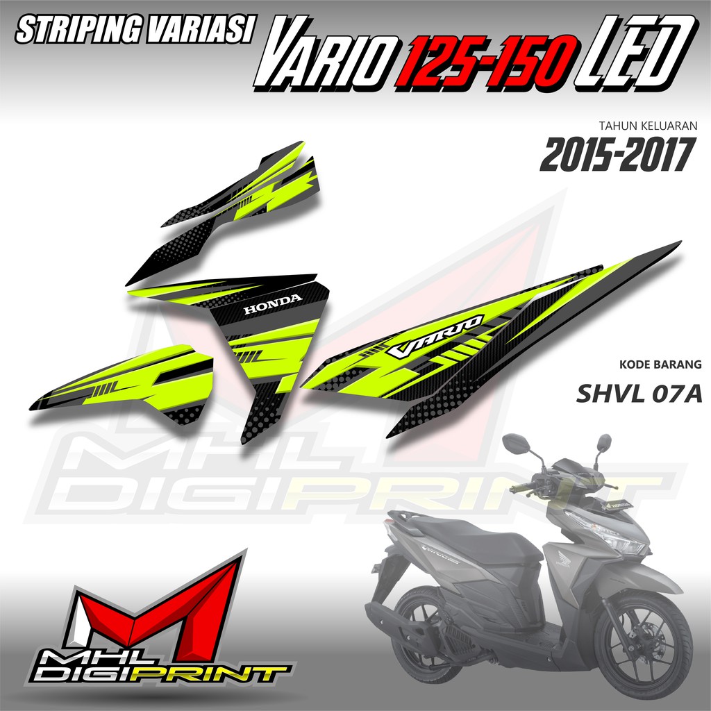 STRIPING VARIASI HONDA VARIO 125 &amp; 150 -  STIKER VARIO 125 &amp; 150 LED - SHVL 07