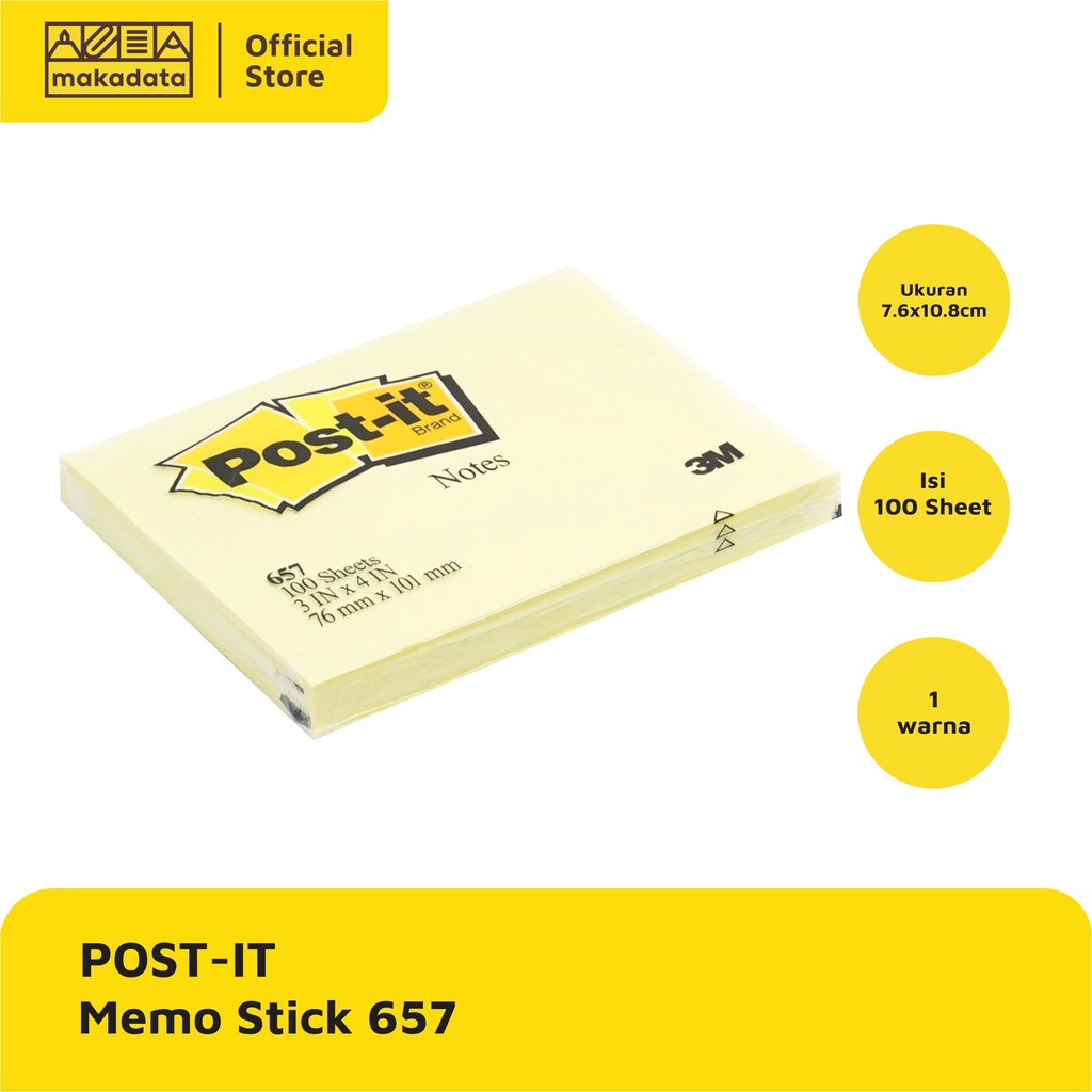 

NOTES / STICKY NOTE / POST IT 657 (1 WARNA) MURAH