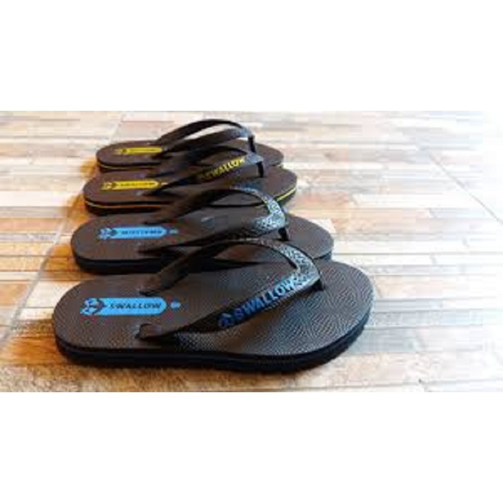 (SWALLOW BLACK MURAH) Swallow Black Dewasa Size 10 - 10.5 / Sandal Rumahan Murah / sandal Swallow