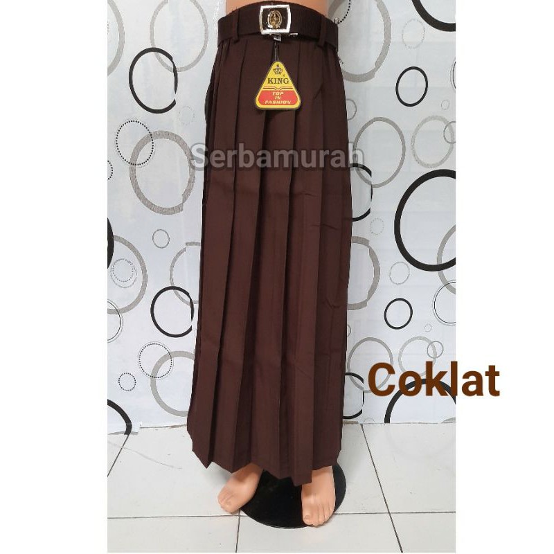 rok smp panjang rok rempel smp panjang hitam/putih/coklat