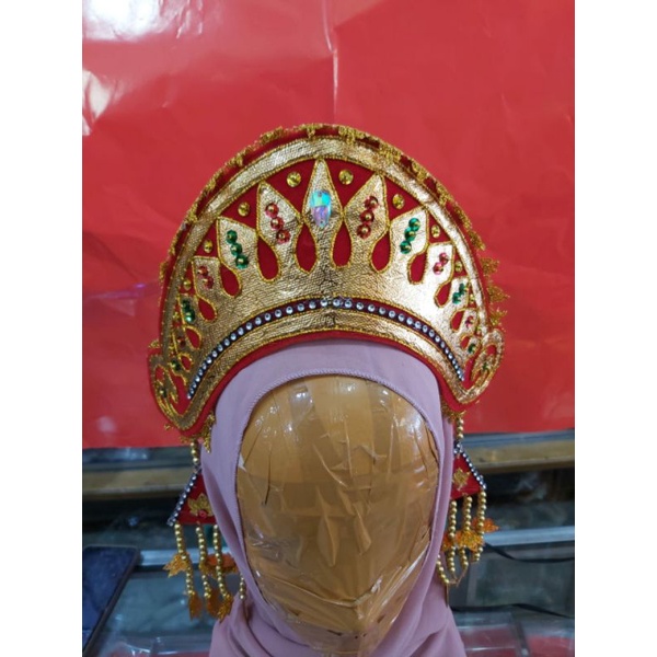 mahkota bando assesoris pengantin adat melayu Riau asli