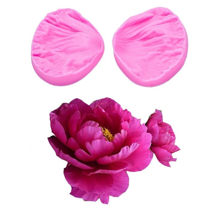 Deep Texture Silicone Mold - Peony Flower Petal (2pcs)