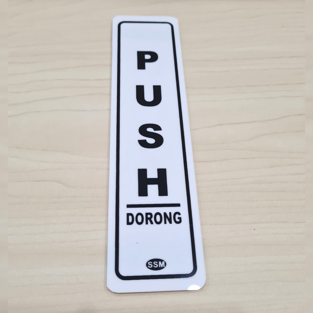 

Sign Label Akrilik KECIL PUSH
