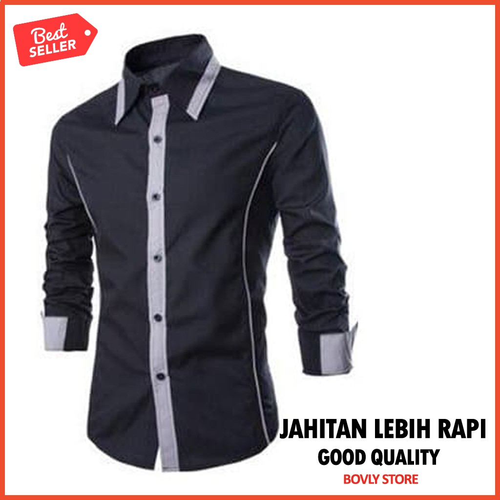 Kemeja Pria Casual Murah Model Terbaru Formal Keren Fashion M1G6 Atasan Cowok Baju Best Seller Hem