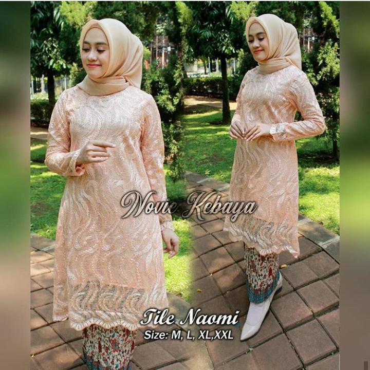 stelan kebaya tille bordir import new