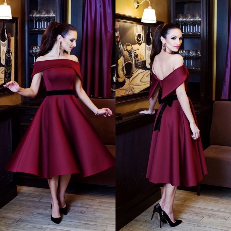 Dress pesta party murah dress elegant formal gaun pesta murah Sabrina dress big size jumbo plus size