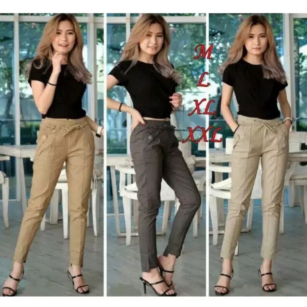 BAGGY PANTS PREMIUM AMERICAN DRILL GRADE A CELANA BEGGY HIGHWAIST CELANA PANJANG WANITA CELANA KANTOR KERJA