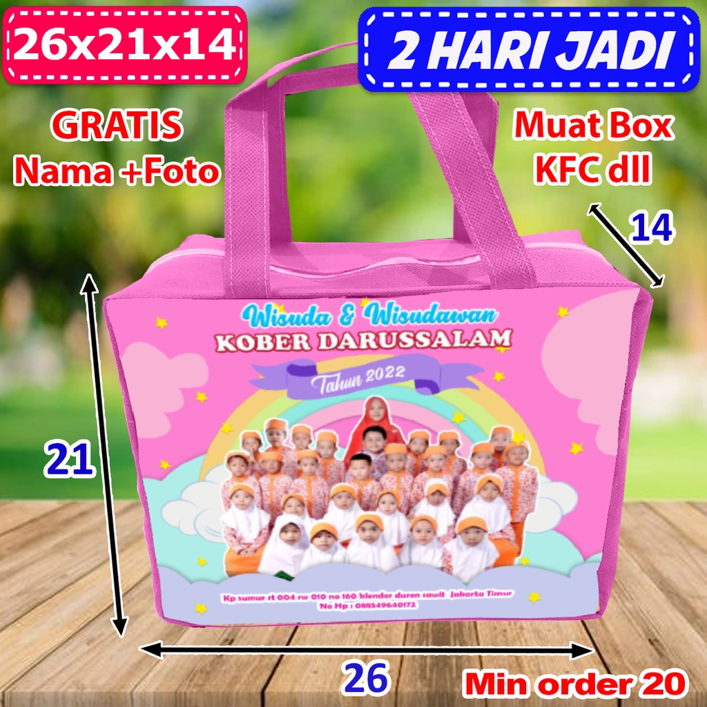 

Tas Souvenir Wisuda Paud TPQ Resleting